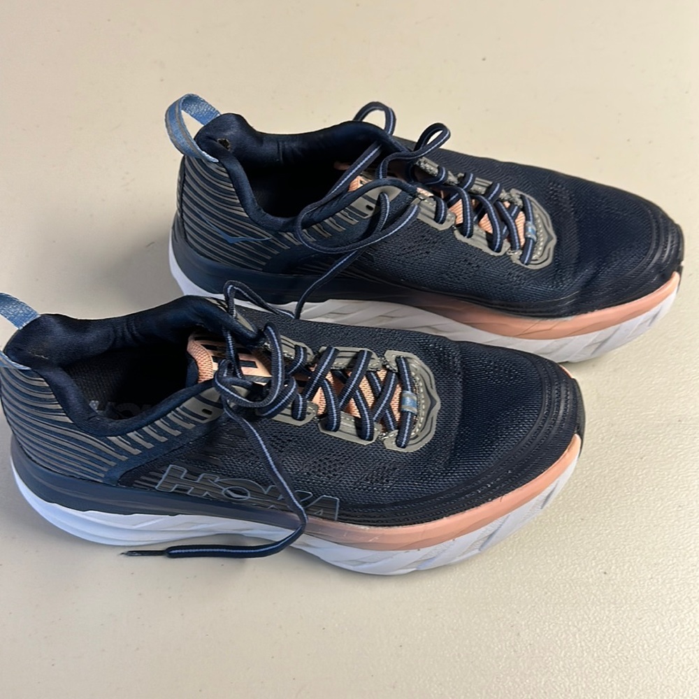 Hoka One One women’s shoes.  Size 8.5. Lot of life left on tread.